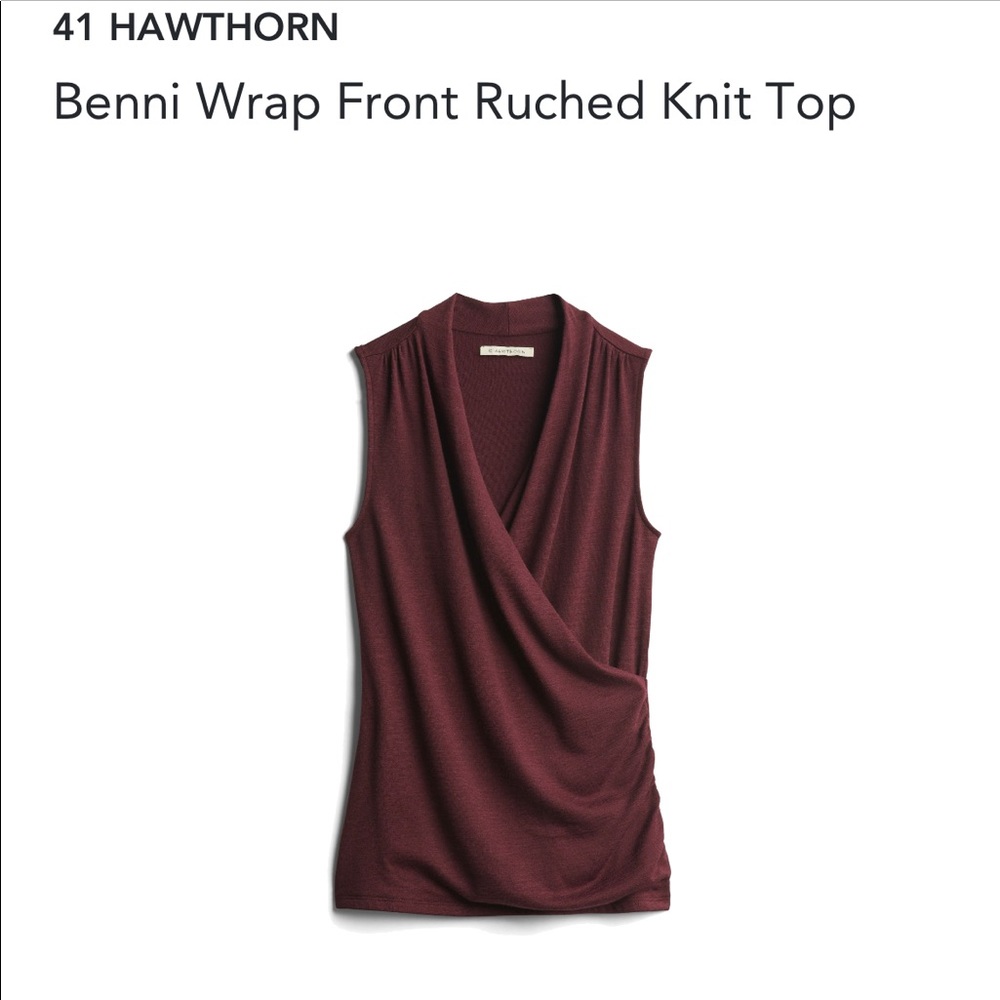 Ruched sleeveless wrap top